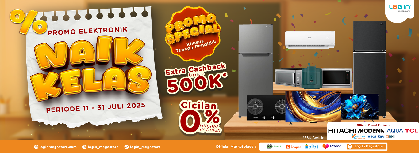 Banner JULI NAIK KELAS - Login Megastore